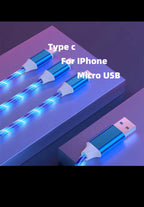 Magnetic Charging Cable 3 in 1 Fast Charger Anti Tangle