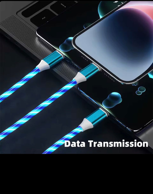 Magnetic Charging Cable 3 in 1 Fast Charger Anti Tangle